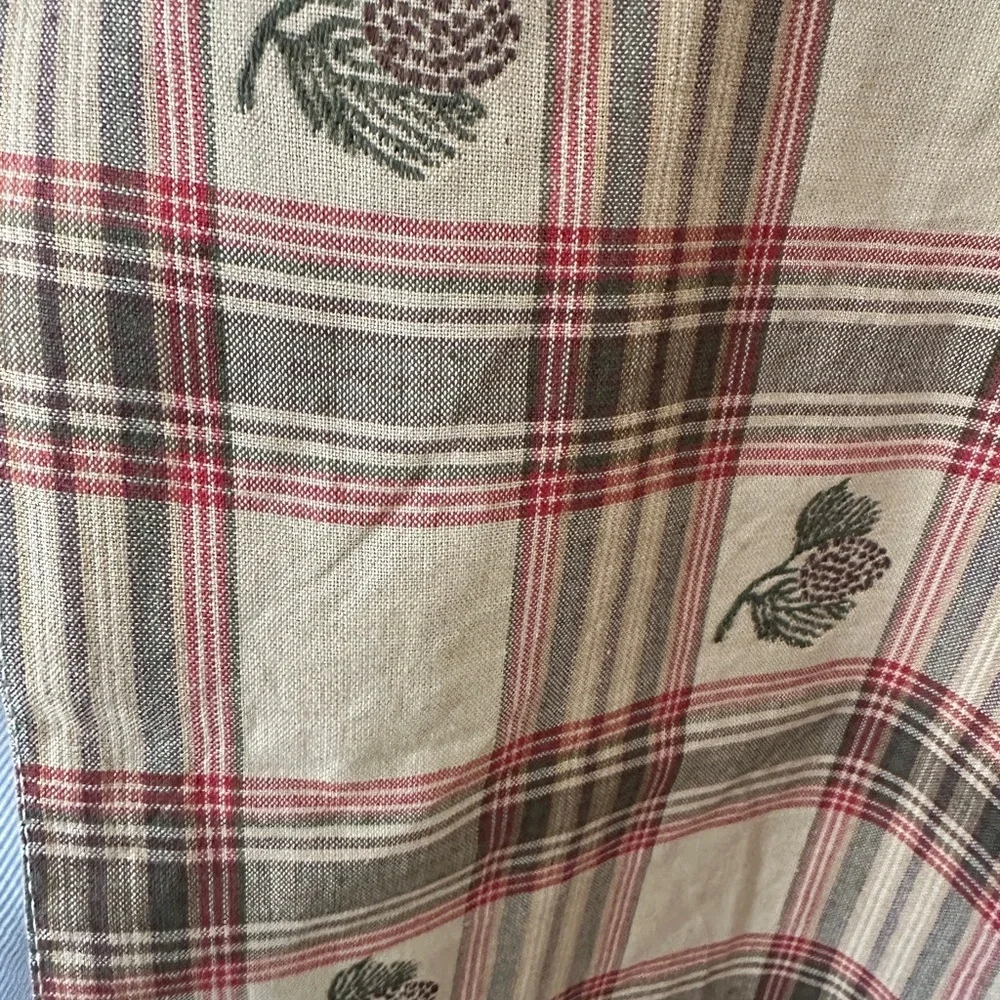 Plaid Pinecone Set‎ of 10 Placemats- Multicolor